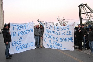 Protesta dei pescatori di Trani