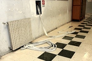 Incendio alla scuola Bovio di Trani