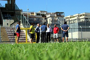 Sindaco di Trani in visita allo stadio