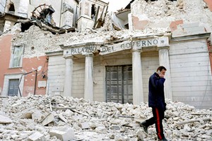 Terremoto a L'Aquila in Abruzzo