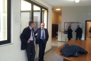 Giuseppe Vegas e Neomisio Susi in Tribunale a Trani