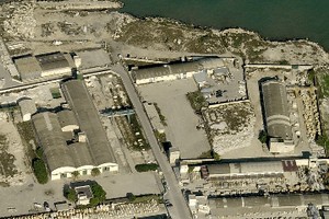 Visione aerea di via del Curatoio a Trani