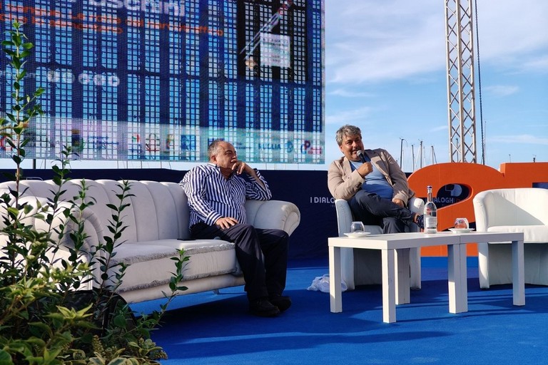 Nicola Gratteri e Giuliano Foschini. <span>Foto Adriana Fabrizio</span>
