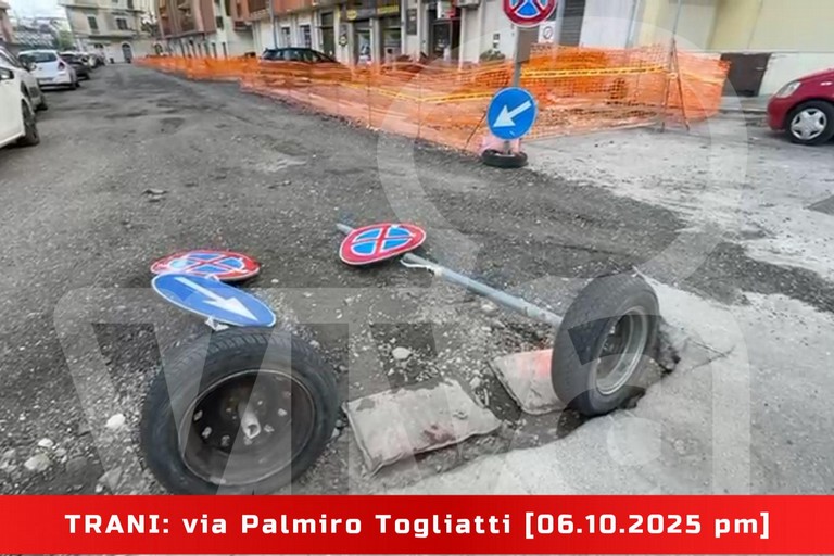 Trani, in via Palmiro Togliatti ci si ... arrangia. <span>Foto Credits</span>