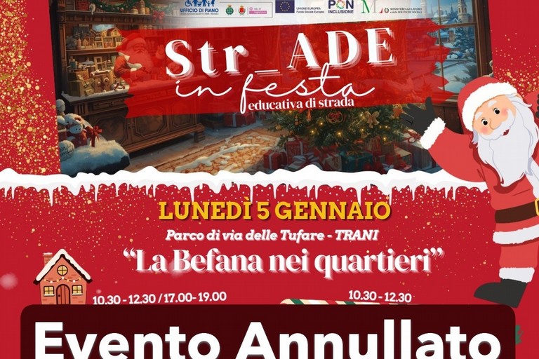 La Befana arriva in periferia a Trani