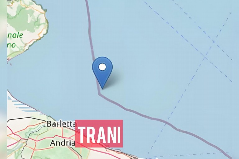 Lieve scossa di terremoto al largo di Trani: magnitudo 2.4 nel mare Adriatico