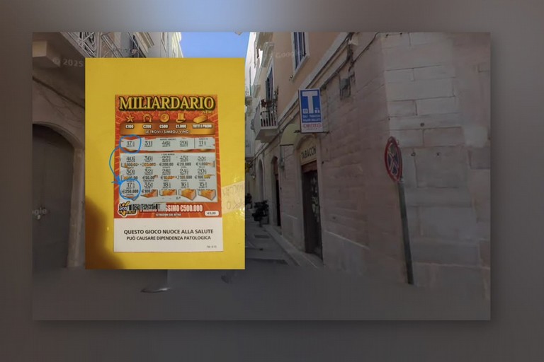 Trani - Vincita super al Gratta e Vinci