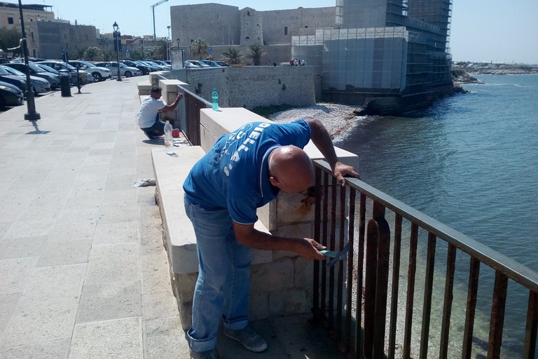 Ringhiere in metallo tra il Castello e la Cattedrale