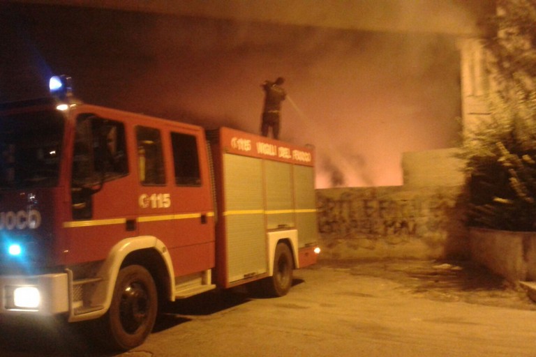 Incendio in via Verdi